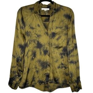 Young Fabulous & Broke Tie Dye Satin Button Down Size M